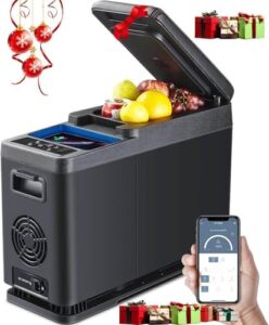 Frigorifero portatile auto AAOBOSI 8L, controllo manuale e app, 12/24V.
