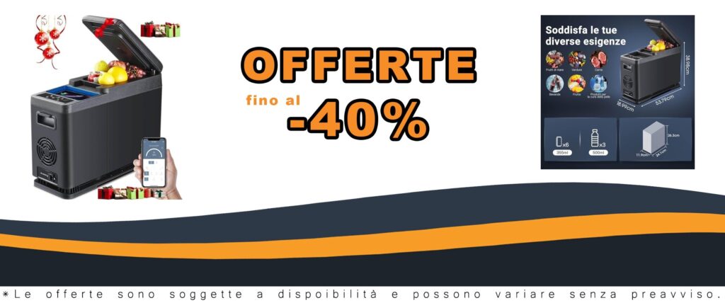 Frigorifero Portatile 8L per Auto e Uso Casalingo con App e Controllo Manuale 12/24V DC