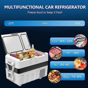 Mini frigo da 40L portatile, con ruote, maniglia e porta USB, per auto, barca e camper.