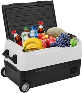 Frigorifero portatile HCALORY 35L, elettrico, con compressione e alimentazione 12/24V e 110-240V.