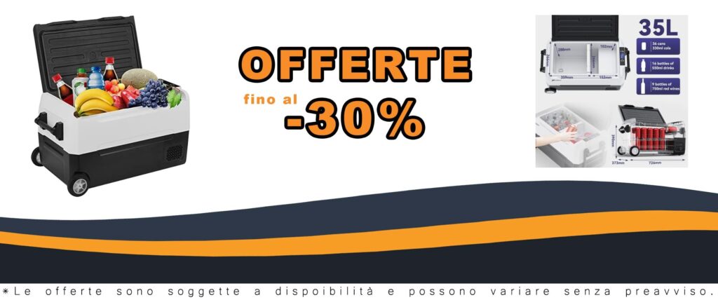 Frigorifero Portatile HCALORY 35L Mini Congelatore per Auto e Casa con Compressore 12/24 V CC e 110-240 V CA