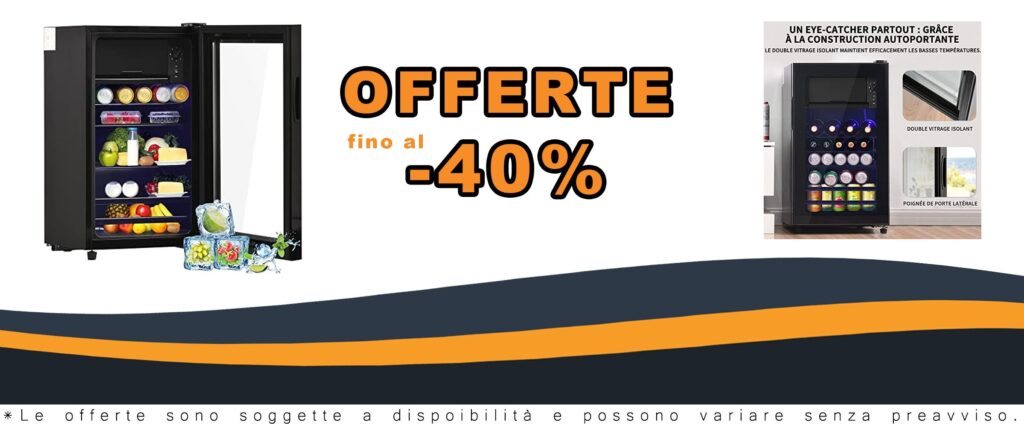 Frigorifero Piccolo con Cella Freezer e Porta in Vetro per Frigorifero e Bibite Silenzioso 6L 70L