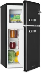 Frigo retro KLARSTEIN Irene nero, 61L frigo e 25L freezer, silenzioso.