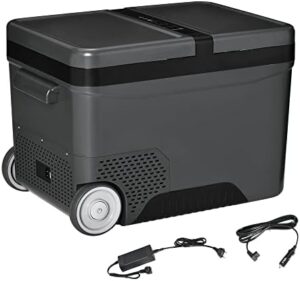Frigorifero portatile elettrico Outsunny 35L, maniglia telescopica, ruote, auto e camion.