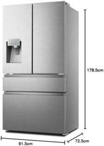 Hisense RF728N4SASE frigo congelatore french door effetto inox  premium.