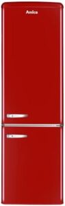 Frigorifero retro Amica KGCR 387 100 R, rosso peperoncino, design vintage.