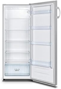 Frigorifero Gorenje argento 144cm, design moderno, capienza elevata.
