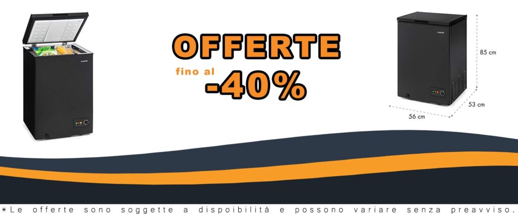 Congelatore Mini a Pozzetto Klarstein Alta Efficienza Energetica 51L Compatto per Casa e Ufficio