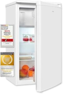 Frigorifero Exquisit KS117-3-040D bianco, 81L, freestanding con congelatore.
