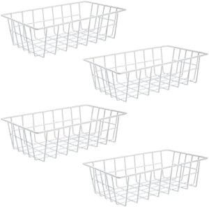 Set di 4 contenitori freezer in filo metallico per organizzazione cucina