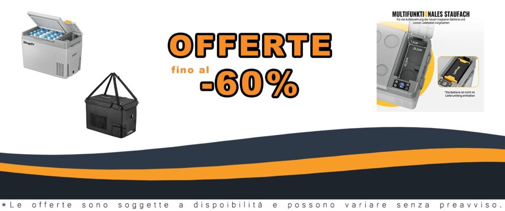 Frigorifero per auto BougeRV CRPRO 29L con borsa di trasporto grigio compatto e portatile