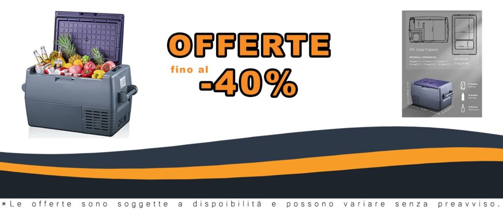 FOHERE Frigo Portatile con Compressore per auto camper e camion 45L mini congelatore 12/24V e 220V